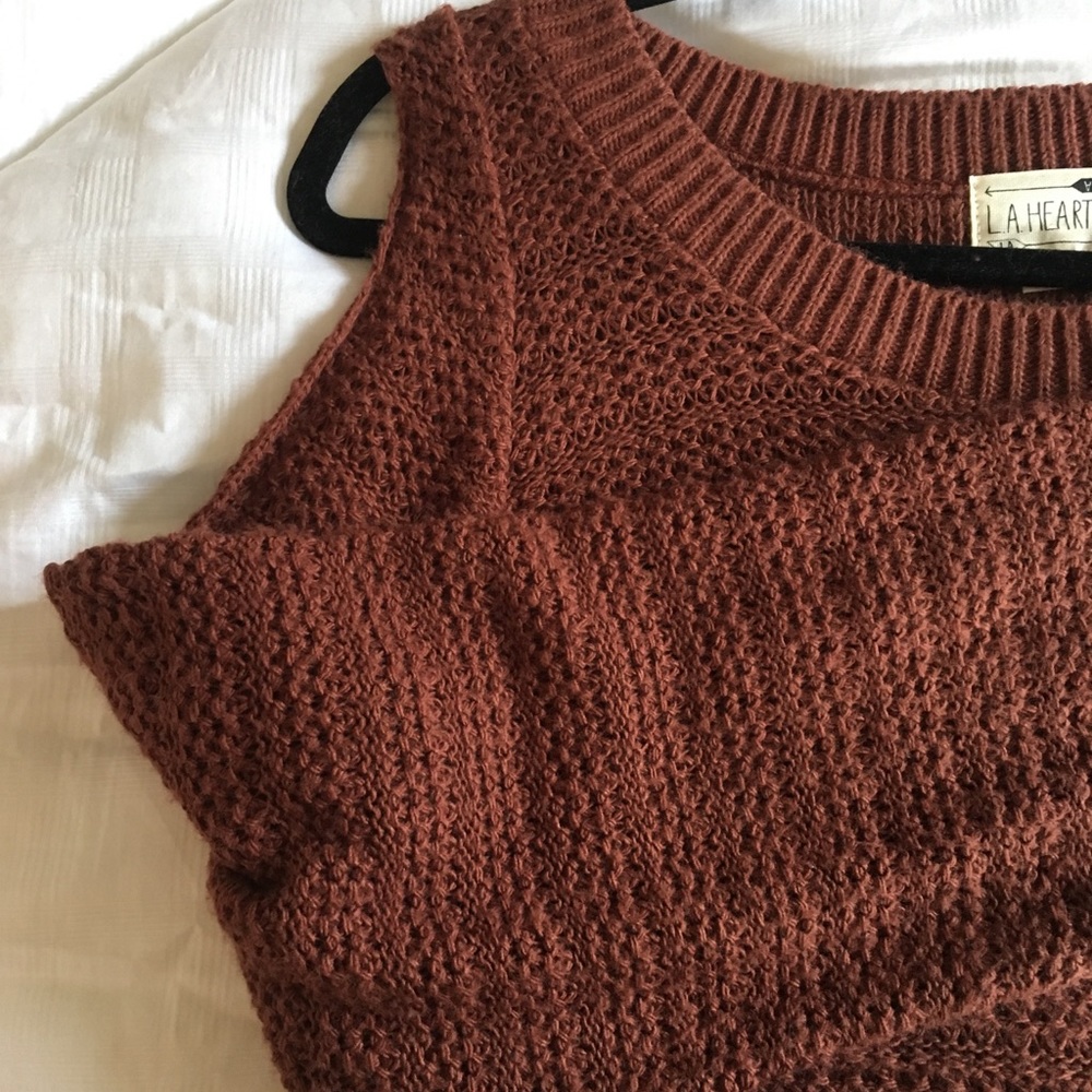 Cold shoulder sweater